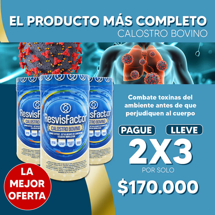 COMBO 3 CALOSTRO BOVINO REVISFACTOR+REGALO LOCIÓN TERMOACTIVA🔥