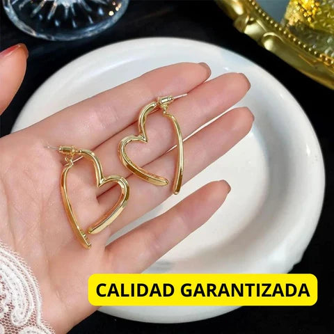 Pendientes Aritos Corazón+CAJA REGALO